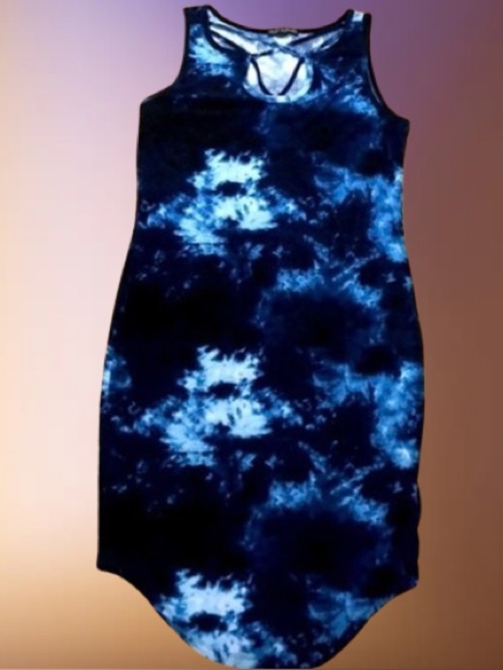 Riley & James Blue Tie Dye Dress L
